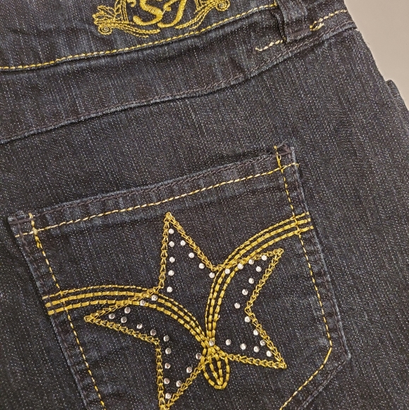 Street Jeans Brand Deep Blue/Black Skinny Jeans - Picture 3 of 6